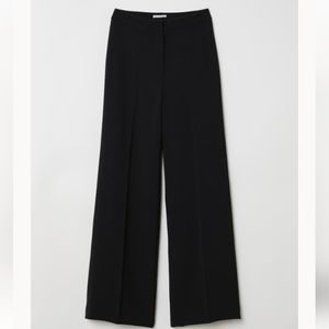 H&M Black Wide Leg Pants US 6 EUR 38